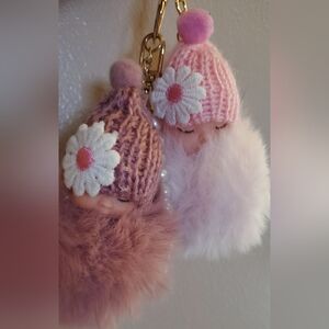 Baby Pompom Bag Charm,Keyring with pompoms